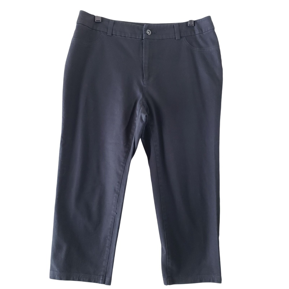 Chico's Capri Black Pants Size 1 - Picture 3 of 6